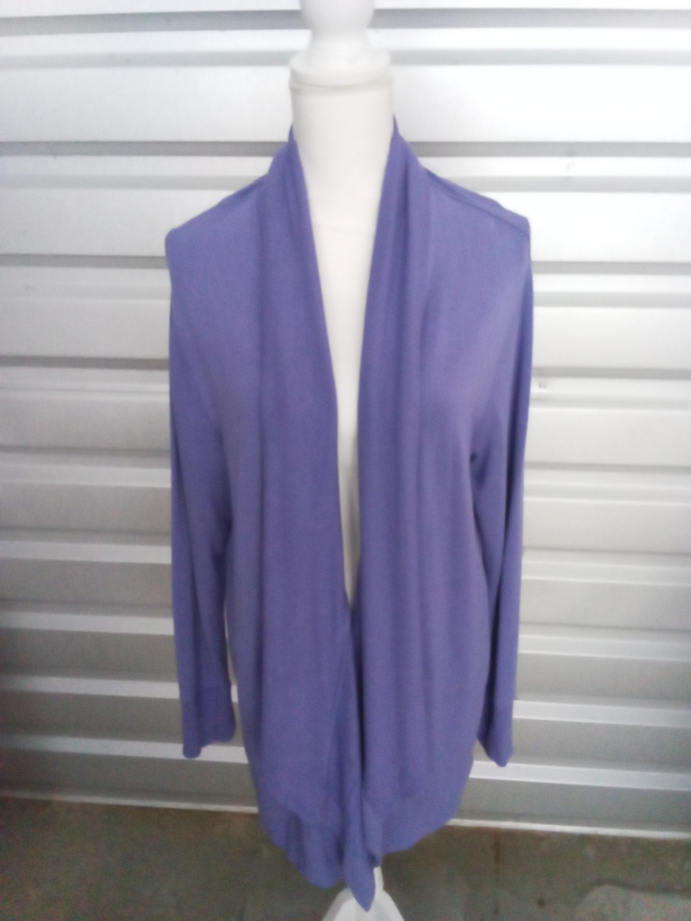 Purple Open-Front Women's Cardigan Sweater